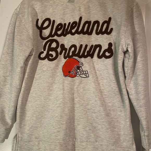 NFL Team Apparel Womens Cleveland Browns Casual Sweatshirt - Picture 6 of 6